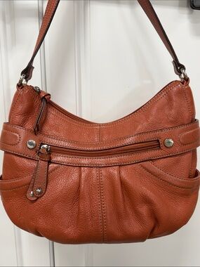 Tignanello Pebbled Leather Shoulder Hobo Bag